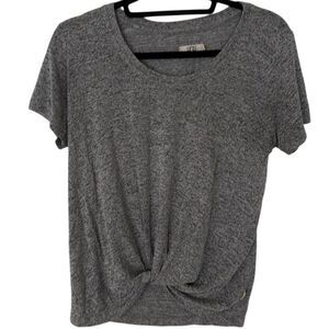UGG Vikki Knot T-Shirt – Heather Gray Short Sleeve Tee, XS
